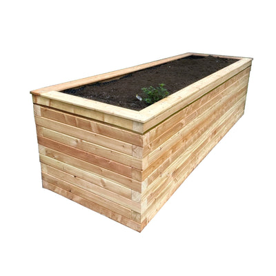 Hochbeet Balken 250x100x82 cm aus 80 mm Lärchenholz