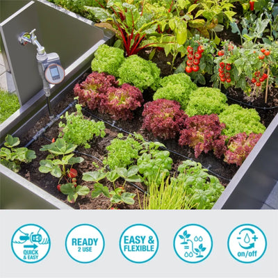 Gardena Bewässerungssystem am Kräuterbeet
