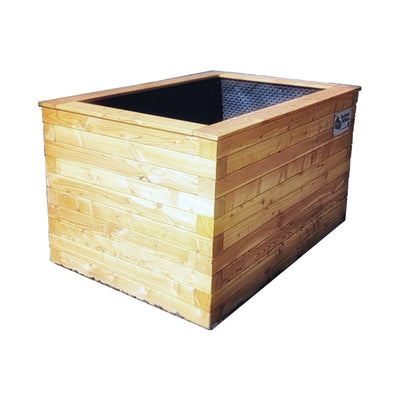 Hochbeet Balken 150x100x82 cm aus 80 mm Lärchenholz