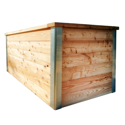 Premium+ Hochbeet aus massiver Lärche mit Aluminium-Ecken 150x100cm