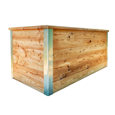 Premium+ Hochbeet aus massiver Lärche mit Aluminium-Ecken 150x100cm