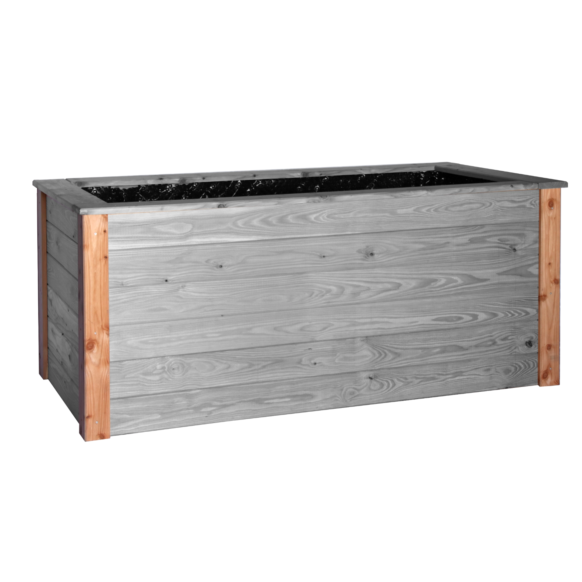 Seitliche Verblendungsleisten für Hochbeet aus Lärche